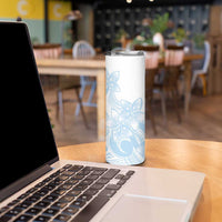 Polynesian Tribal Plumeria Lotu Tamaiti Skinny Tumbler Pastel Sky Blue LT9 - Polynesian Pride