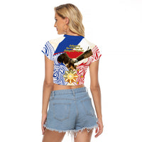 Philippines Independence Day Raglan Cropped T Shirt Pilipinas Eagle 126th Anniversary