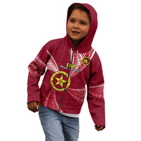 Personalised Tonga Beulah College Kid Hoodie Class Of Year Tongan Ngatu Pattern LT14 - Polynesian Pride