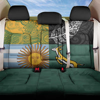 Rugby 2025 Championship Back Car Seat Cover Combination of Southern Hemisphere Countries LT14 One Size Black - Polynesian Pride