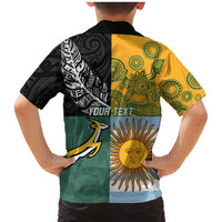 Personalised Rugby 2025 Championship Family Matching Mermaid Dress and Hawaiian Shirt Combination of Southern Hemisphere Countries LT14 - Polynesian Pride