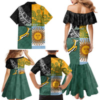 Personalised Rugby 2025 Championship Family Matching Mermaid Dress and Hawaiian Shirt Combination of Southern Hemisphere Countries LT14 - Polynesian Pride