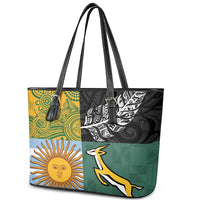 Rugby 2025 Championship Leather Tote Bag Combination of Southern Hemisphere Countries LT14 - Polynesian Pride