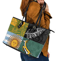 Rugby 2025 Championship Leather Tote Bag Combination of Southern Hemisphere Countries LT14 - Polynesian Pride