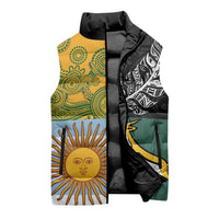 Personalised Rugby 2025 Championship Sleeveless Puffer Jacket Combination of Southern Hemisphere Countries LT14 - Polynesian Pride
