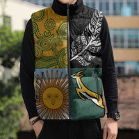 Personalised Rugby 2025 Championship Sleeveless Puffer Jacket Combination of Southern Hemisphere Countries LT14 - Polynesian Pride