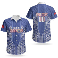 Custom Manu Samoa Rugby 2026 Couples Matching Short Sleeve Bodycon Dress and Hawaiian Shirt Samoan Pattern LT14 - Polynesian Pride