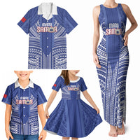 Custom Manu Samoa Rugby 2026 Family Matching Tank Maxi Dress and Hawaiian Shirt Samoan Pattern