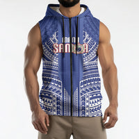 Custom Manu Samoa Rugby 2026 Sleeveless Zip Hoodie Samoan Pattern