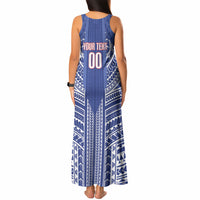 Custom Manu Samoa Rugby 2026 Tank Maxi Dress Samoan Pattern LT14 - Polynesian Pride