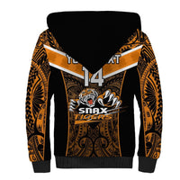 Custom Papua New Guinea Rugby Sherpa Hoodie Lae Snax Tigers PNG Polynesian Pattern LT14 - Polynesian Pride