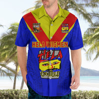 Custom Papua New Guinea Rugby Hawaiian Shirt Hela Wigmen PNG Polynesian Pattern LT14 - Polynesian Pride