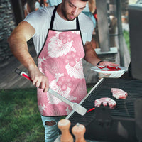Pink Aloha Hawaii Apron Monstera Hibiscus Plumeria Seamless Vibes - Polynesian Pride