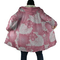 Pink Aloha Hawaii Cloak Monstera Hibiscus Plumeria Seamless Vibes - Polynesian Pride