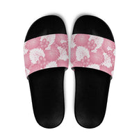 Pink Aloha Hawaii Slide Sandals Monstera Hibiscus Plumeria Seamless Vibes LT14 Pink - Polynesian Pride