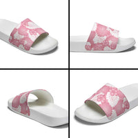 Pink Aloha Hawaii Slide Sandals Monstera Hibiscus Plumeria Seamless Vibes LT14 - Polynesian Pride
