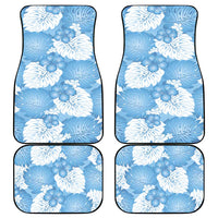 Blue Aloha Hawaii Car Mats Monstera Hibiscus Plumeria Seamless Vibes LT14 - Polynesian Pride