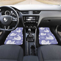 Purple Aloha Hawaii Car Mats Monstera Hibiscus Plumeria Seamless Vibes - Polynesian Pride