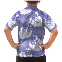 Purple Aloha Hawaii Family Matching Mermaid Dress and Hawaiian Shirt Monstera Hibiscus Plumeria Seamless Vibes LT14 - Polynesian Pride