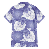 Purple Aloha Hawaii Family Matching Off The Shoulder Long Sleeve Dress and Hawaiian Shirt Monstera Hibiscus Plumeria Seamless Vibes LT14 - Polynesian Pride