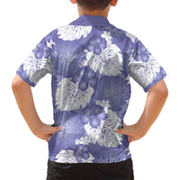 Purple Aloha Hawaii Family Matching Off Shoulder Maxi Dress and Hawaiian Shirt Monstera Hibiscus Plumeria Seamless Vibes LT14 - Polynesian Pride