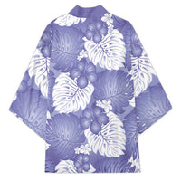 Purple Aloha Hawaii Kimono Monstera Hibiscus Plumeria Seamless Vibes LT14 - Polynesian Pride