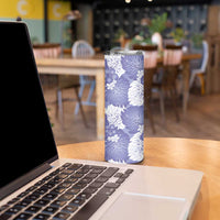 Purple Aloha Hawaii Skinny Tumbler Monstera Hibiscus Plumeria Seamless Vibes LT14 - Polynesian Pride