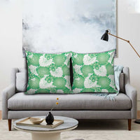 Green Aloha Hawaii Pillow Cover Monstera Hibiscus Plumeria Seamless Vibes - Polynesian Pride