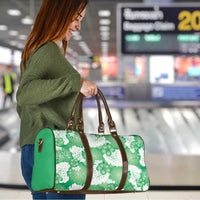 Green Aloha Hawaii Travel Bag Monstera Hibiscus Plumeria Seamless Vibes - Polynesian Pride