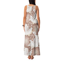 Mocha Mousse Aloha Hawaii Family Matching Tank Maxi Dress and Hawaiian Shirt Monstera Hibiscus Plumeria Seamless Vibes LT14 - Polynesian Pride