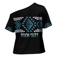 Aotearoa Atua Ranginui Personalised Cross Shoulder Shirt Maori Sky Father Taniko Motifs LT14 - Polynesian Pride