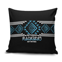 Aotearoa Atua Ranginui Pillow Cover Maori Sky Father Taniko Motifs LT14 Blue - Polynesian Pride
