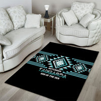 Aotearoa Atua Tangaroa Area Rug Maori God Of The Sea Taniko Motifs LT14 - Polynesian Pride