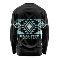 Aotearoa Atua Tangaroa Personalised Long Sleeve Shirt Maori God Of The Sea Taniko Motifs LT14 - Polynesian Pride