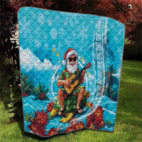 Hawaii Christmas Quilt Mele Kalikimaka Poinsettia Lei Polynesian - Blue LT14 - Polynesian Pride