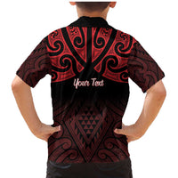 Personalised Keep Maori Wards New Zealand Family Matching Mermaid Dress and Hawaiian Shirt Stronger Together Aotearoa Taniko LT14 - Polynesian Pride