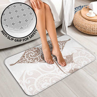 New Zealand Manta Ray Tattoo Bathroom Set Aotearoa Maori Haehae Beige LT14 - Polynesian Pride