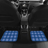 Royal Blue Hawaiian Quilt Car Mats Hawaii Pineapple Monstera Palaka Motifs - Polynesian Pride