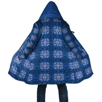 Royal Blue Hawaiian Quilt Cloak Hawaii Pineapple Monstera Palaka Motifs - Polynesian Pride