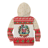 Mele Kalikimaka Hawaii Kid Hoodie Funny Beer-Loving Santa Hawaiian Tropical LT14 - Polynesian Pride