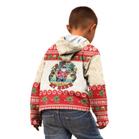 Mele Kalikimaka Hawaii Kid Hoodie Funny Beer-Loving Santa Hawaiian Tropical LT14 - Polynesian Pride