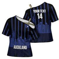 New Zealand Auckland Football Custom Cross Shoulder Shirt Go City of Sails Est 2025 LT14 - Polynesian Pride