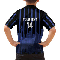 New Zealand Auckland Football Custom Family Matching Off Shoulder Maxi Dress and Hawaiian Shirt Go City of Sails Est 2025 LT14 - Polynesian Pride