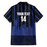 New Zealand Auckland Football Custom Family Matching Off Shoulder Maxi Dress and Hawaiian Shirt Go City of Sails Est 2025 LT14 - Polynesian Pride