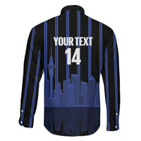 New Zealand Auckland Football Custom Family Matching Short Sleeve Bodycon Dress and Hawaiian Shirt Go City of Sails Est 2025 LT14 - Polynesian Pride
