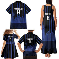 New Zealand Auckland Football Custom Family Matching Tank Maxi Dress and Hawaiian Shirt Go City of Sails Est 2025 LT14 - Polynesian Pride