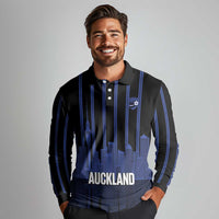 New Zealand Auckland Football Custom Long Sleeve Polo Shirt Go City of Sails Est 2025 LT14 - Polynesian Pride