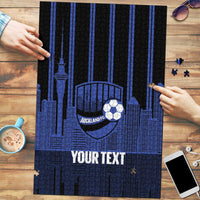 New Zealand Auckland Football Custom Puzzle Go City of Sails Est 2025 LT14 Black - Polynesian Pride