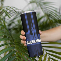 New Zealand Auckland Football Custom Skinny Tumbler Go City of Sails Est 2025 LT14 - Polynesian Pride
