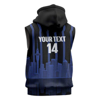 New Zealand Auckland Football Custom Sleeveless Zip Hoodie Go City of Sails Est 2025 LT14 - Polynesian Pride